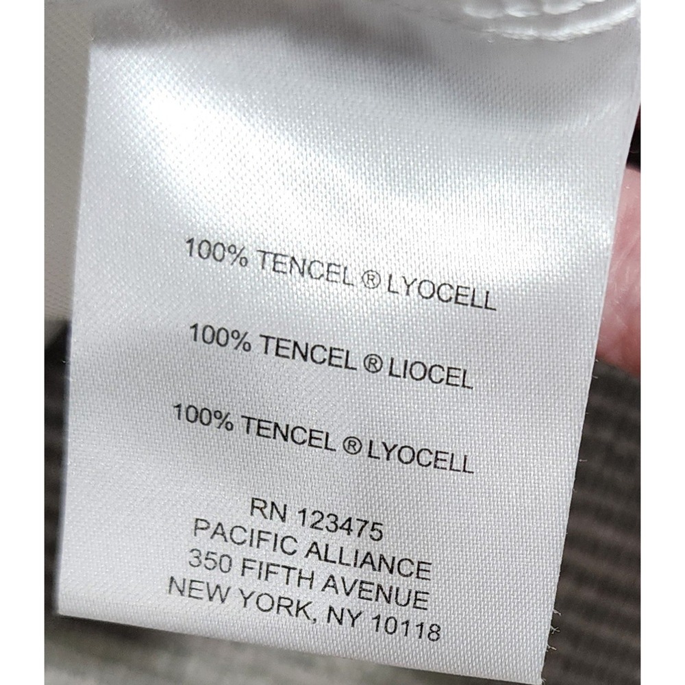 Ellen Tracy White Tencel Lyocell Lace Up Sleeveless Tunic Top Blouse Medium NWT - Picture 6 of 8